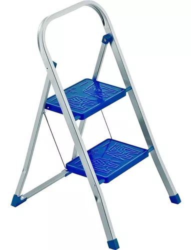 Escalera 2 Peldaños Acero 150.kg Plegable Baja Gimi Italia