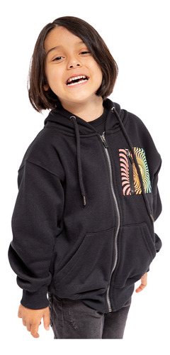 Polerón Infantil Full Zipper Spitfire Trippy Swirl Negro