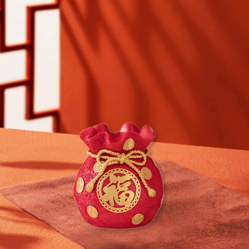 Alcancía Con Forma De Bolsa De La , Rojo Altura 15cm