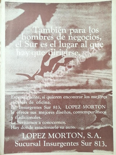 Cartel Retro Muebleria Lopez Morton 1965 /475