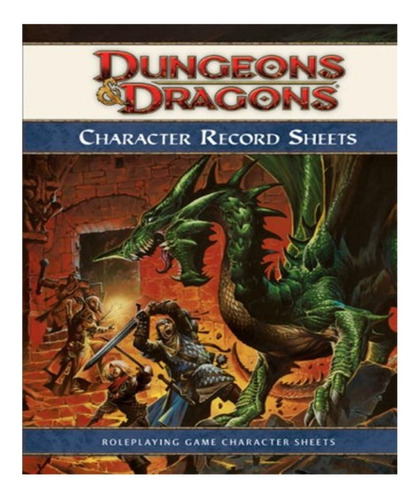 Dungeons & Dragons - Character Record Sheets, De Wizards Rpg Team. Editora Wizards Of The Coast Em Inglês