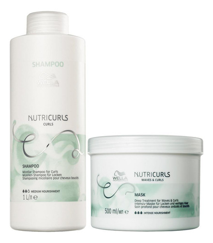 Kit Shampoo 1l E Máscara 500ml Wella Nutricurls