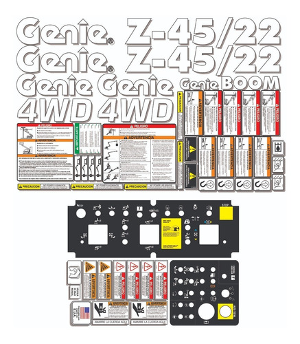 Calcomanias Para Elevador Genie Z45-22