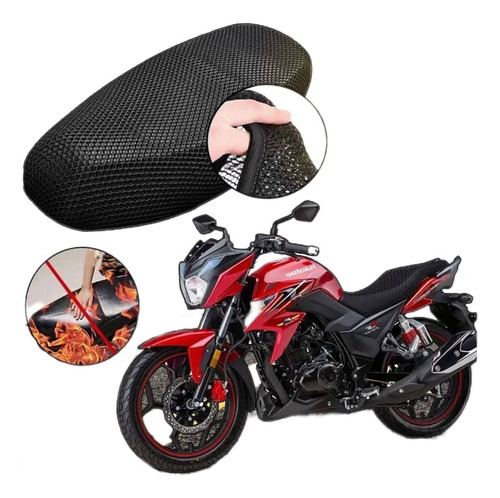 Funda Cubre Asiento Malla Para Moto Térmica Universal