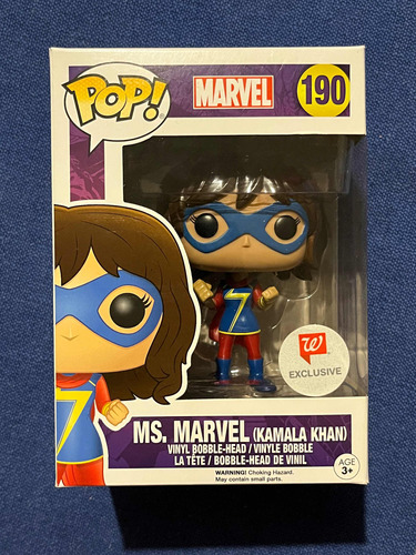 Funko Pop! Ms. Marvel Kamala Khan #190. Walgreen Exclusivo