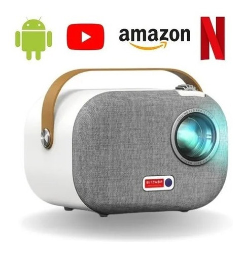 Projetor Blitzwolf Bw-v2 Android 200 Ansi Lúmens - Full Hd Cor Branca