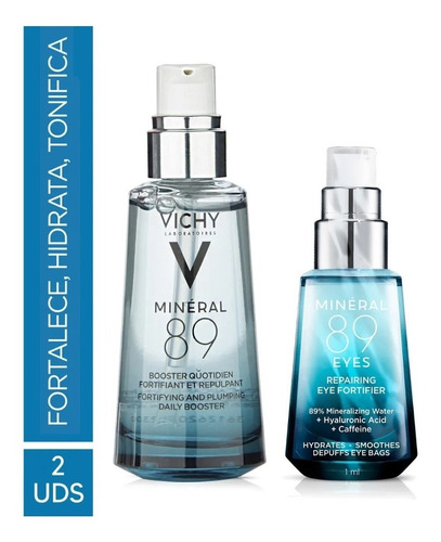 Combo Kit Vichy Mineral 89 50 Ml + Mineral 89 Contorno Ojos