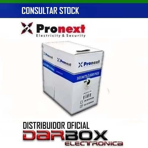 Cable Utp Lan 5e100 Pronext Para Interior Caja 305mts