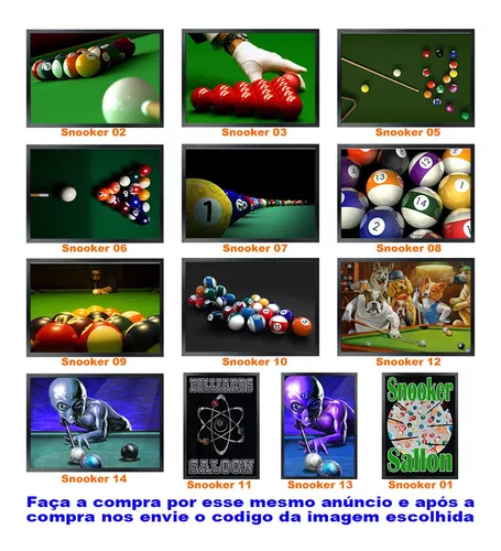 Pôster Snooker Sinuca Caçapa Esporte Bola 8 Placa Decor A1