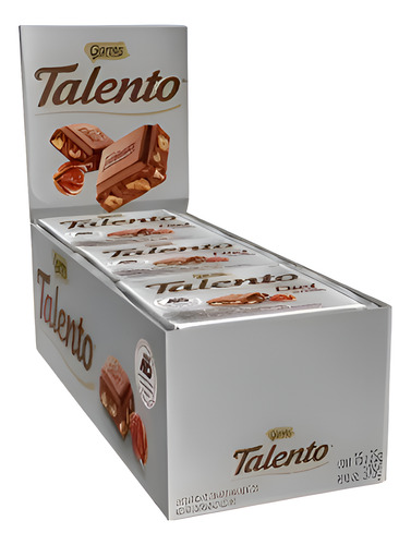 Chocolate Diet Com Avelã Mini Talento 25g C/15un - Garoto