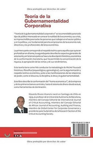 Teoria De La Gubernamentalidad Corporativa Aspectos, De Rivera, Edua. Editorial Caligrama En Español