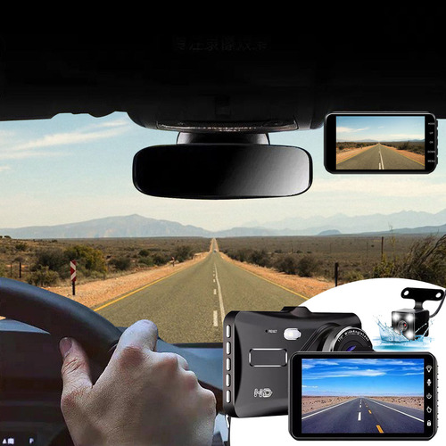 Grabador De Conducción G Dash Cam De 4 Pulgadas, 1080p Hd Fr