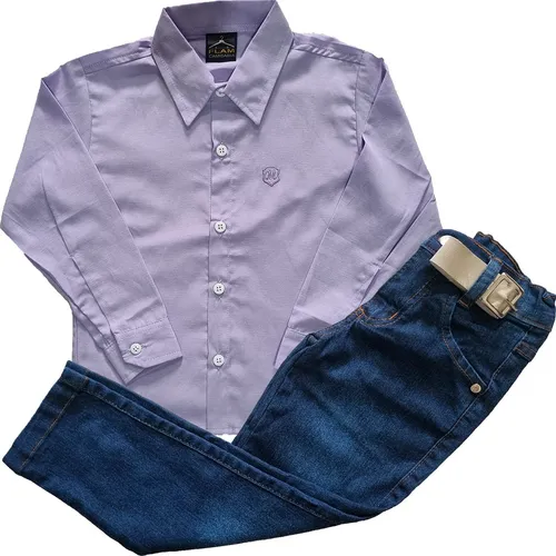 Calça jeans masculina e camisa best sale social