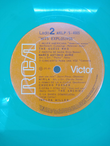 Lp Hits Explosivos Fresa Acida/tokens/los Chicanos Etc 1971 (Usado)