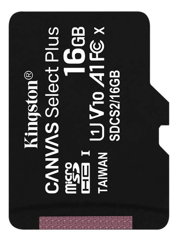 Imagen 1 de 4 de Tarjeta de memoria Kingston SDCS2  Canvas Select Plus con adaptador SD 16GB
