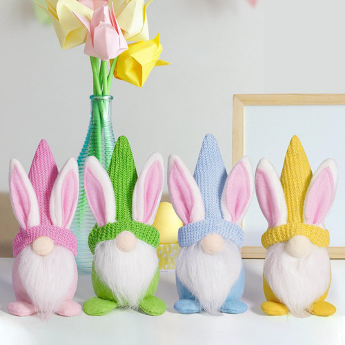 Peluche De Gnomo De Pascua Gnomos De Conejo De Pascua Sin Ro
