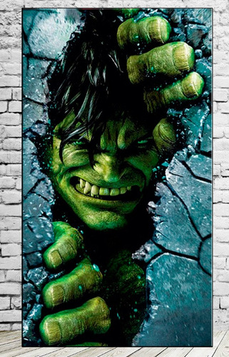 Cuadros Avengers Hulk 30x57 Cm Lienzo Canvas Habitacion B5