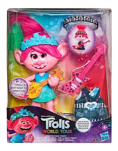 Boneca Trolls Poppy Cantora Pop Hasbro E7219 - Loja de Brinquedos