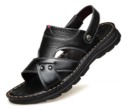 Sandalias Shoes Playa Baño Negro Destalonado Hombre
