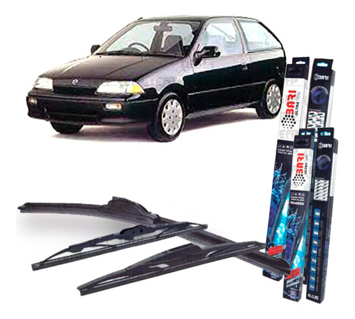 Kit 3 Escobilla Aerodinámica P/ Suzuki Swift 1989 / 1996 3u