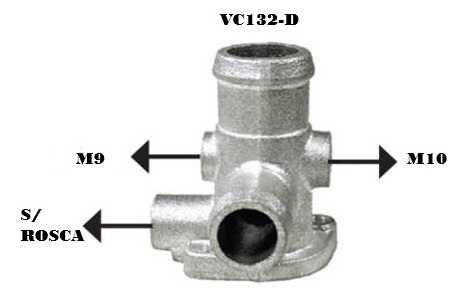 Flange Dagua Conexao Agua Cabecote Vw Gol Ap 2 Mangueiras 2 