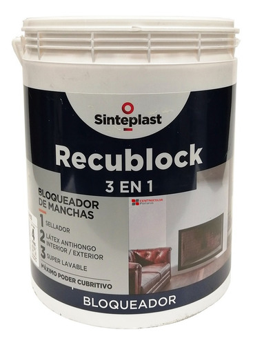 Recublock Bloqueador Sellador Humedad 3 En 1 Sinteplast 1 Lt