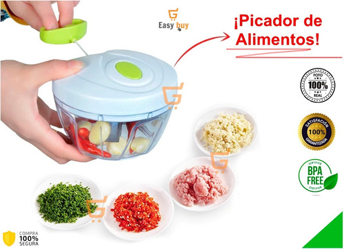 Picadora Manual Portátil Procesador De Frutas Verduras