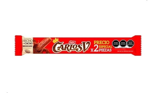 Chocolate Carlos V Duo Pack Duo Pack Carlos V Nestlé chocolate ao leite com sem agregado sacola 34 g