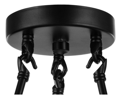 Lampara De Techo Moderna Vintage Candelabro Con 8 Luces Estructura Negro