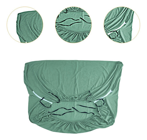W Funda De Sofá Funda De Cojín Para Asiento 3 Plazas Verde