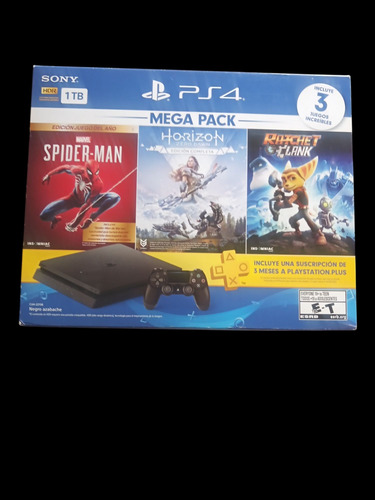 Playstation 4 Slim + 3 Joystick + 3 Juegos Usada Impecable Negro (Usado)