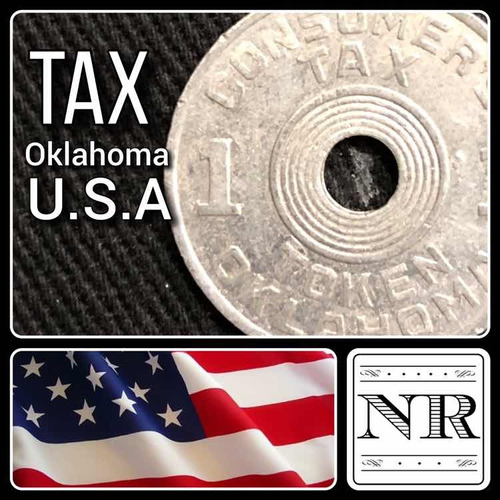 Impuesto Eeuu - Tax - Aluminio - Token - Ficha - Oklahoma
