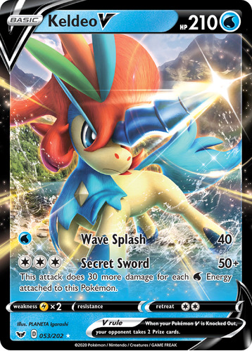 Keldeo V 53/202 Pokemon Card Sword & Shield Sword & Shield