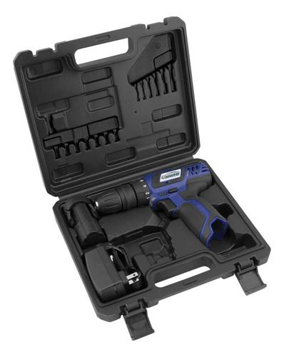 Taladro Atornillador Inalambrico 12v 2 Amperios Power Torque Color Azul/negro