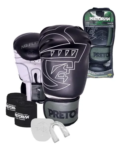 Kit Luva Boxe Muay Thai Pretorian Militar + Banda + Bucal Kit Luva Boxe Muay Thai Pretorian Militar + Banda + Bucal