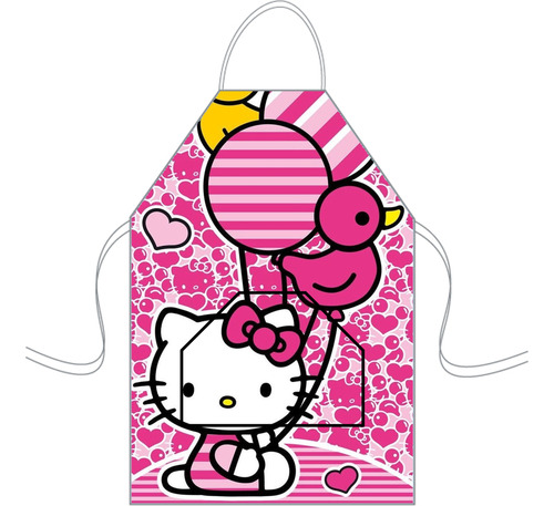 Delantal Cocina Mediano Para Niños Mini Chef Personalizado Hello Kitty 5 Personalizado
