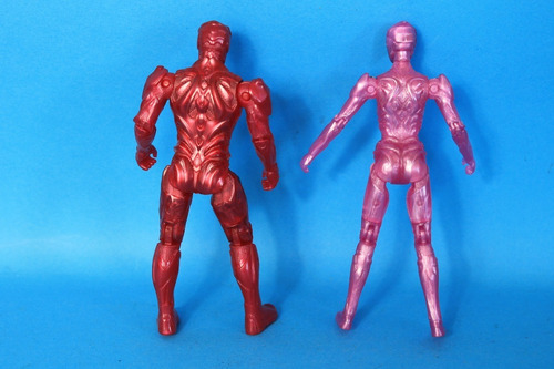 Lote 2 Power Rangers Pink Ranger & Red Ranger Bandai (Usado)