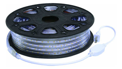 Manguera Plana Led 3528 Smd 127v Ip65, 25 Mts Blanco Cálido