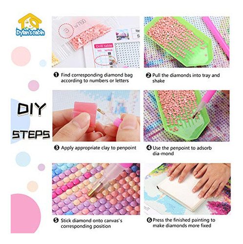C Pintura De Diamantes 5d Diy De Taladro Completo Estrás...