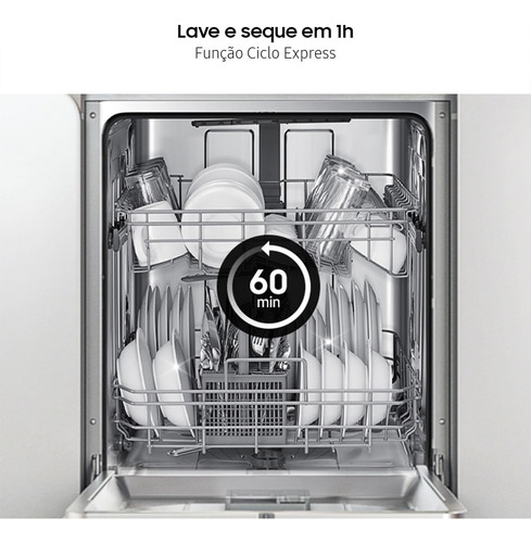 Lava Louças Samsung Inox Com 14 Serviços - Dw60c7050fs