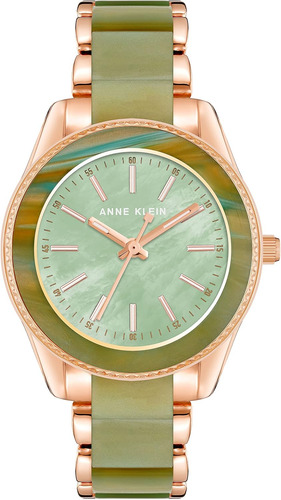 Reloj De Pulsera De Resina Para Mujer Anne Klein, Oro Rosa/v