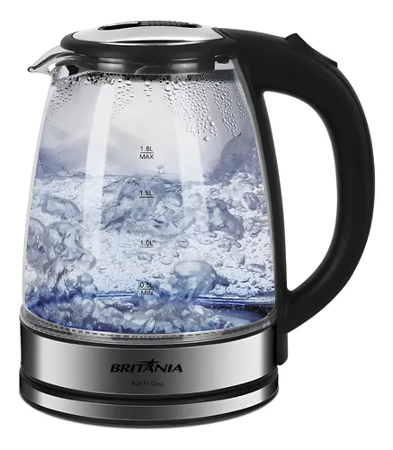 Chaleira Elétrica Britânia BCH11 Glass de 1,8L, 1150W de Potência...