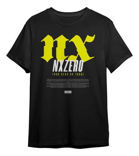 Camiseta Basica Banda Rock Nx Zero Tour Cedo Ou Tarde 