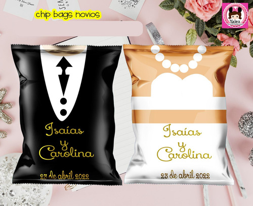 10 Chip Bag Dulcero Boda Couche 115 Gr Novios