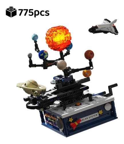 Modelo De Bloque De Construcción De Sistema Solar, Estilo Mo