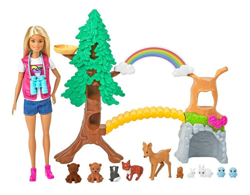 Barbie Exploradora Da Vida Selvagem Na  Natureza Mattel