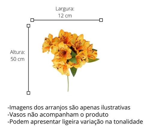 Flor Astromelia Artificial Linda Para Decoração E Arranjos | Parcelamento  sem juros