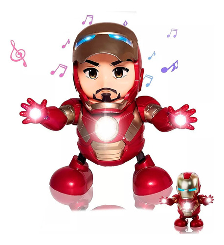 Robot Iron Man Robot Bailarin. Full Tiktok Robot Que Baila Color Rojo Personaje Heroe Bailando