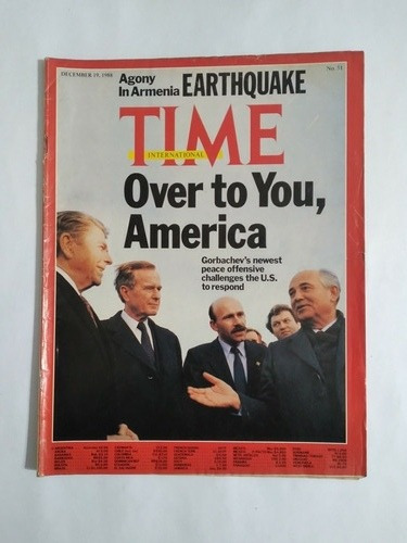 Time En Ungles Gorbachev,reagan Y Bush,terremoto En Armenia