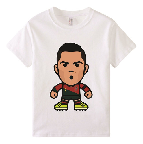 Remera Modal Sublimada Cristiano Ronaldo Portugal Mundial 22